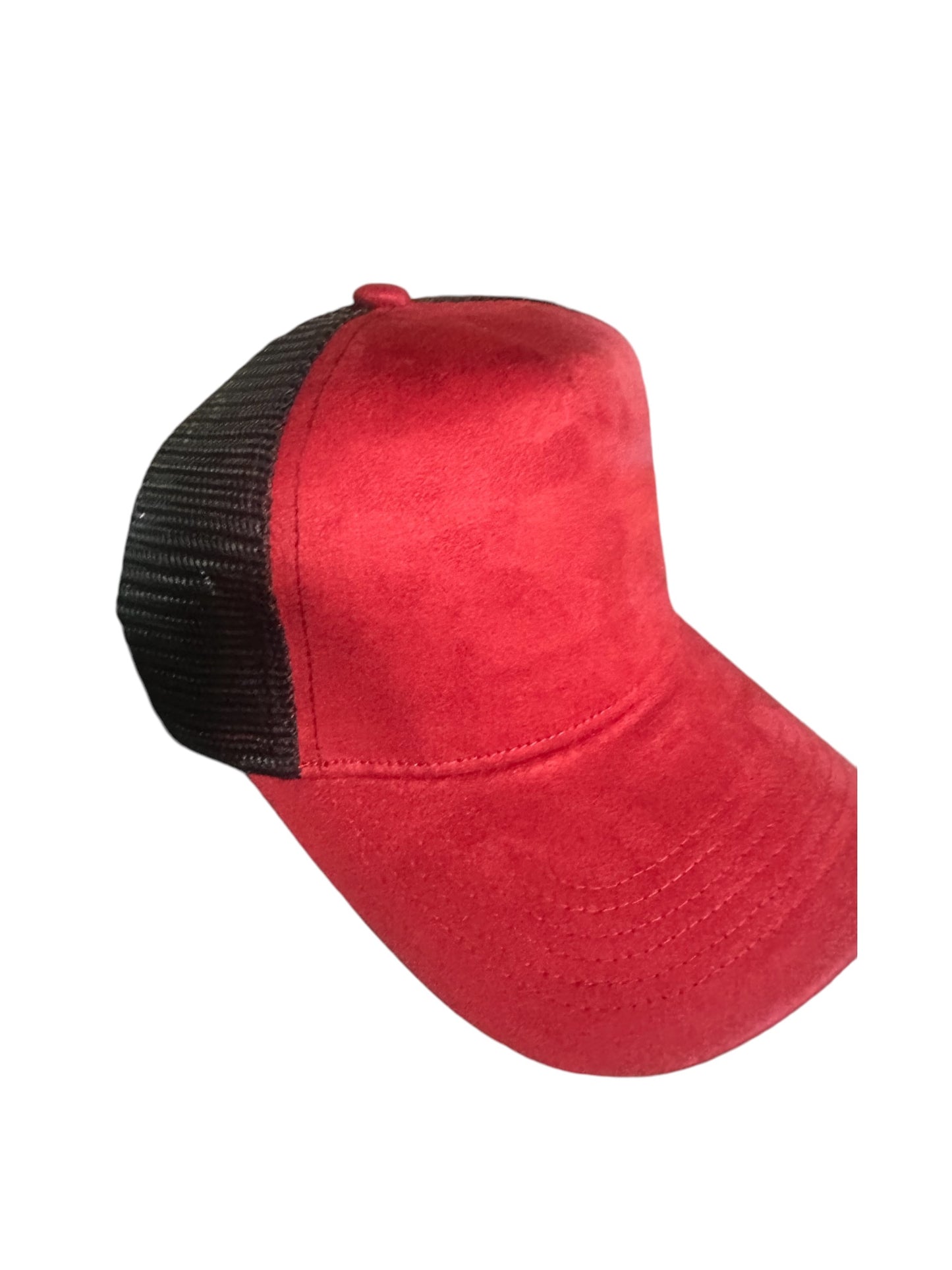 Handburned suede caps