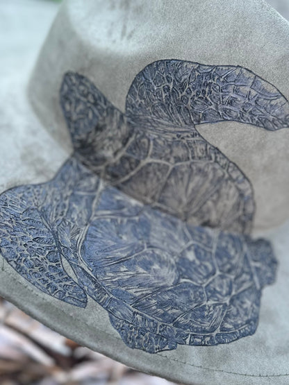 Realistic animal handburned hat