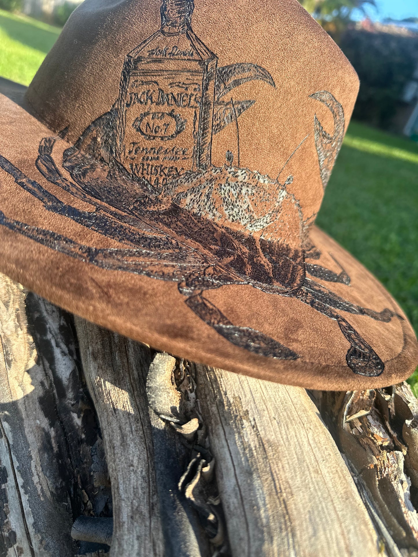 Realistic animal handburned hat