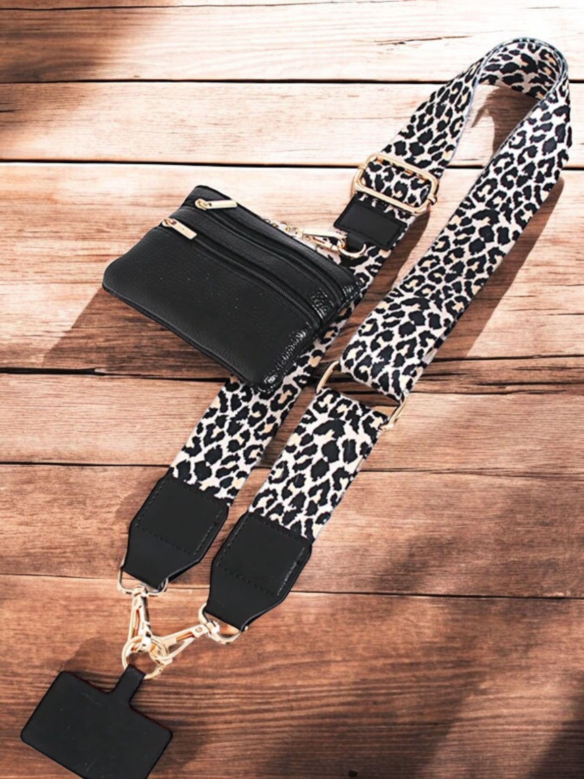 Cross body phone strap with wallet